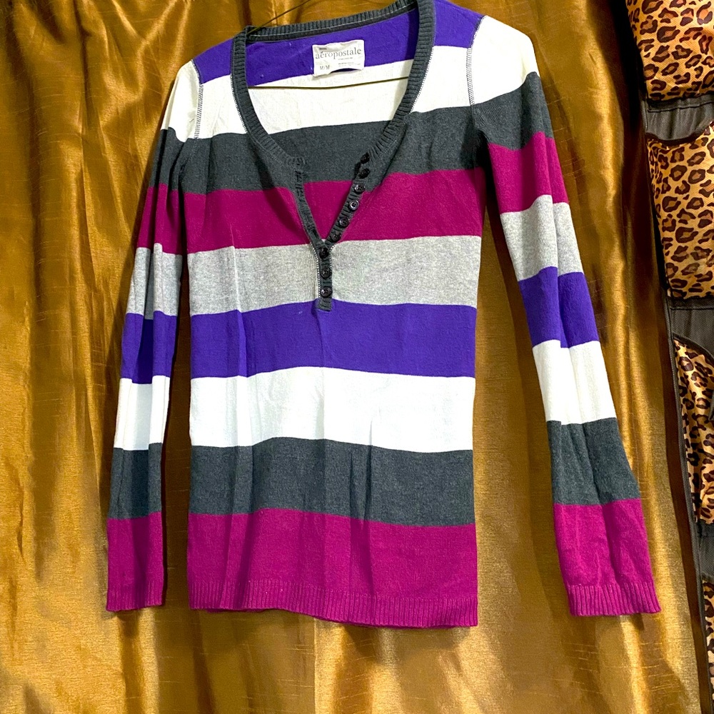 Multicolored lightweight sweater